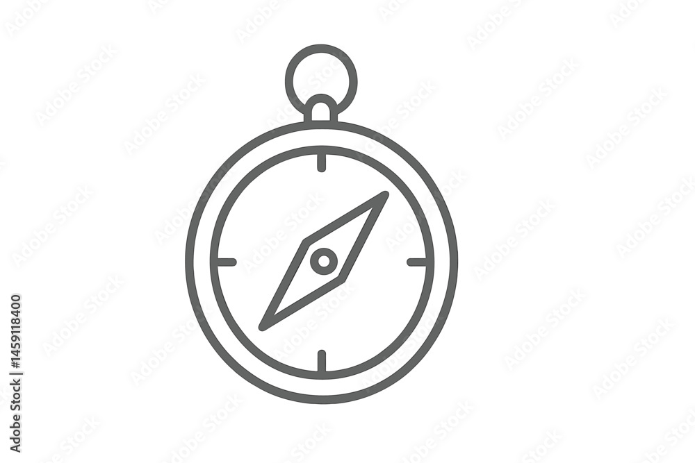 Aufkleber simple vector illustration of a compass icon designed for navigation and exploration themes