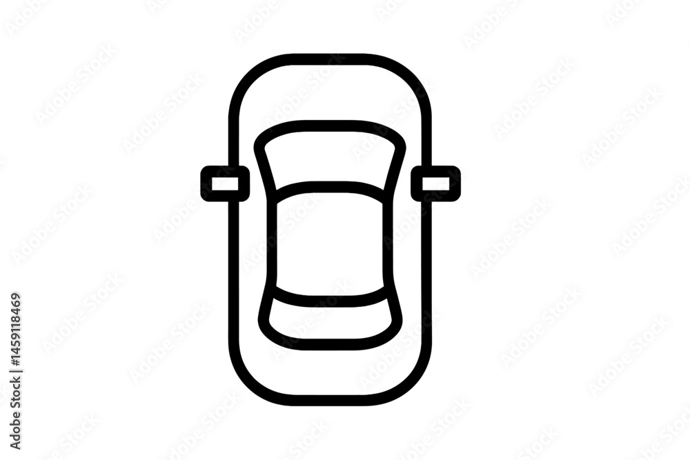 Aufkleber outline of a car icon designed in a vector style showcasing simplicity and modernity