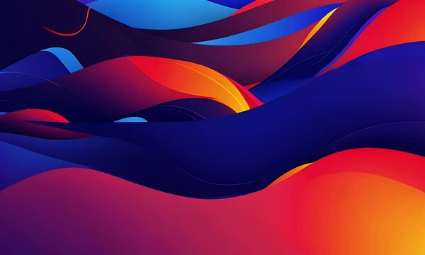 Abstract Colorful Waves Flowing in Gradient Hues with Dynamic Shapes and Textures Video Animation