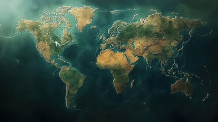 Obraz premium Stylized world map illustration