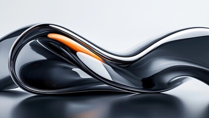 Abstract Fluid Form, Metallic