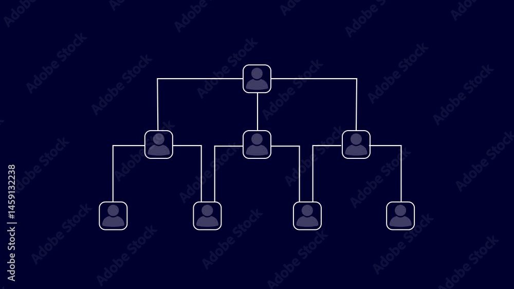 Poster social network connecting people plexus 3d animation. social network icon animation, contacts concep