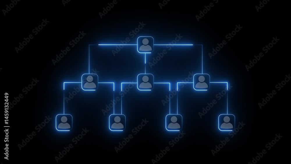 Poster social network connecting people plexus 3d animation. social network icon animation, contacts concep