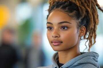 Listening to Trainer's Guidance: Woman in Cardio Training