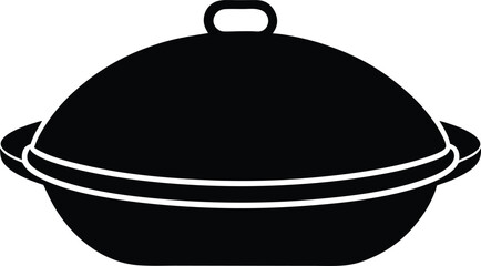 vector illustration of a pot with a lid
