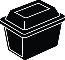 vector illustration of a trash can