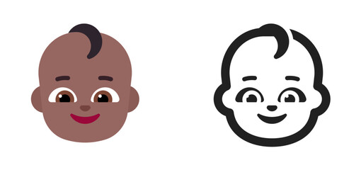 Baby Emoji (Medium-Dark Skin Tone)
