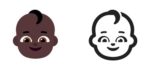 Baby Emoji (Dark Skin Tone)
