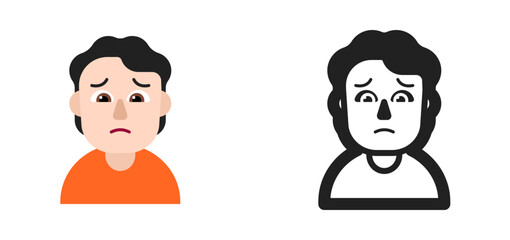 Man Frowning Emoji (Light Skin Tone)
