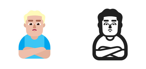 Obraz premium Man Pouting Emoji (Blonde Hair) 