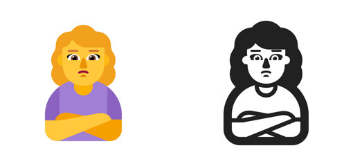 Woman Pouting Emoji (Yellow Skin Tone)
