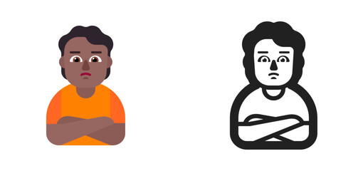 Person Pouting Emoji (Medium Skin Tone)
