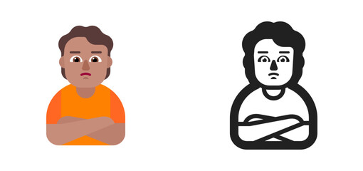 Obraz premium Person Pouting Emoji (Medium-Light Skin Tone) 