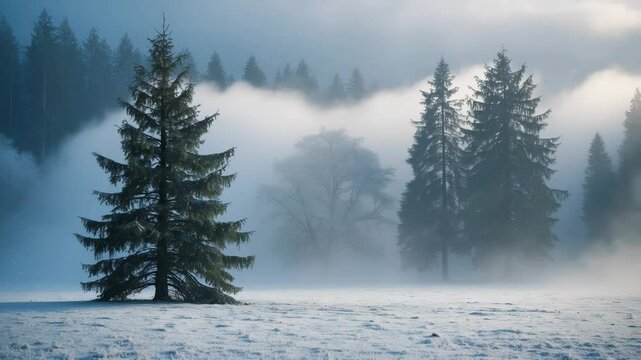 Twilight glow in a landscape.