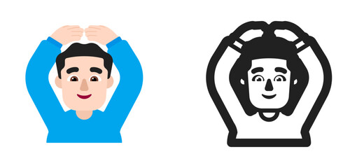 Man Gesturing OK Emoji (Light Skin Tone)
