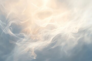 Fototapeta premium Delicate, ethereal cloudscape of soft, light-filled wisps.