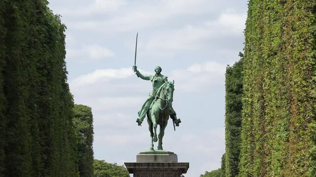 Paris Lafayette's Monument, Famous Statue in Park, Cityscape in France by Day