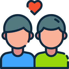 same sex illustration on a white background     