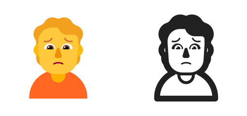 Man Frowning Emoji (Yellow Skin Tone)
