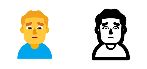 Person Frowning Emoji (Yellow Skin Tone)
