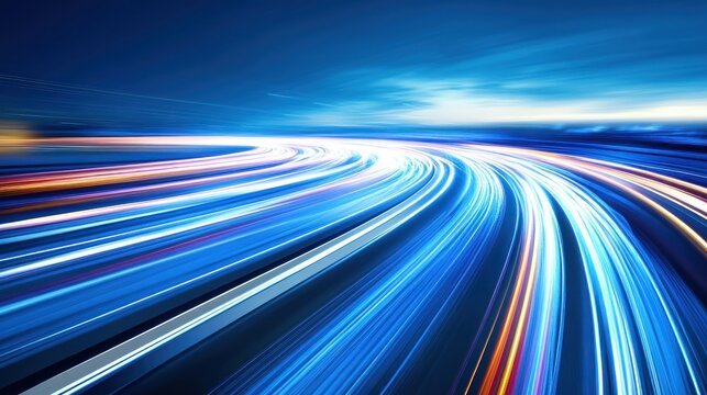 Abstract Speed: Night Drive Light Trails
