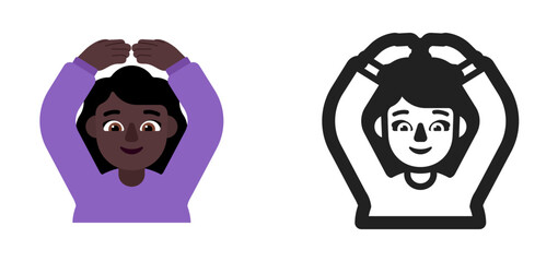 Person Gesturing OK Emoji (Dark Skin Tone)
