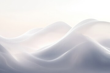 Obraz premium Delicate, flowing folds of light gray fabric.