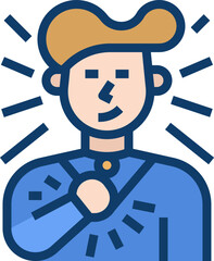 self confidence illustration on a white background     