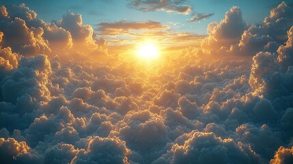 Sunlight shining through atmospheric environment