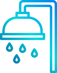 shower illustration on a white background     