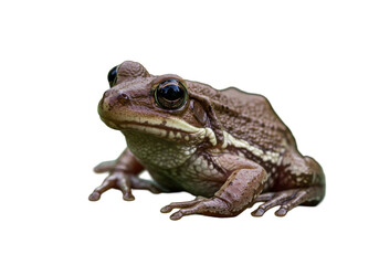 Obraz premium The captivating gaze of a forest frog against the void