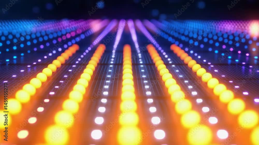 Aufkleber vibrant led lights in a mesmerizing gradient pattern illuminating the surface.