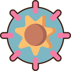 solar energy illustration on a white background     