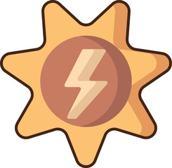 solar power illustration on a white background     