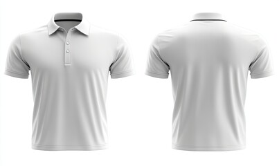 Blank white polo shirt