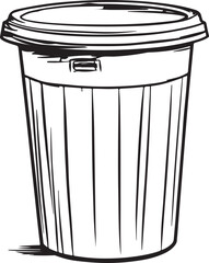 trash can isolated on white