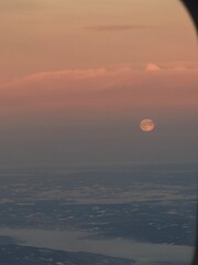 sunset from the plane