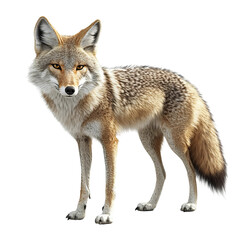 Fototapeta premium A detailed view of a coyote in a standing pose