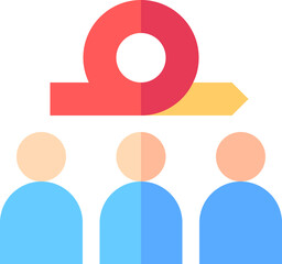 teamwork illustration on a white background    