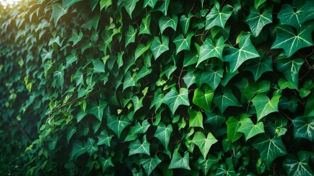 Bright green of recent growth on a hedge, providing a background.