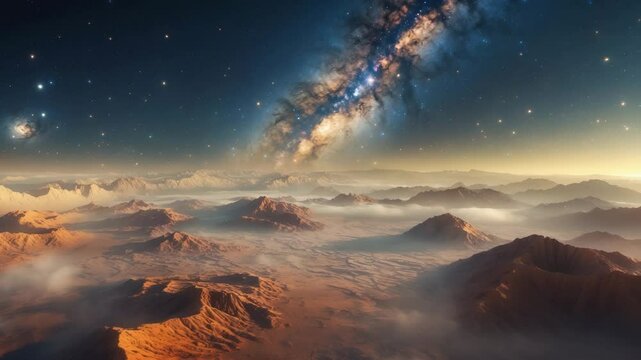 Zoom out to see the Ai Venus surface on the planet within the galaxy