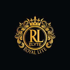 luxurious 'RL' logo design 
