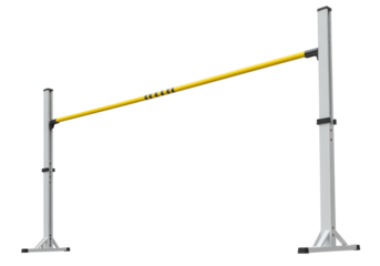 Yellow High Jump Bar Ascending Heights