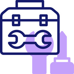 toolbox illustration on a white background     