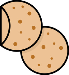 tortilla illustration on a white background     