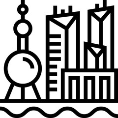 town illustration on a white background    