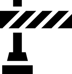 traffic barrier illustration on a white background     