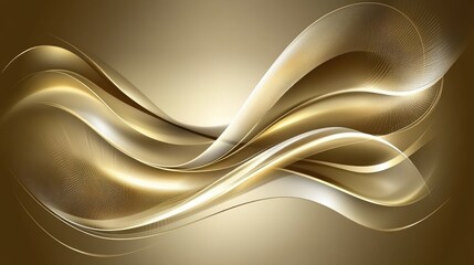 Abstract gold wave design