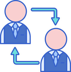 turnover illustration on a white background     