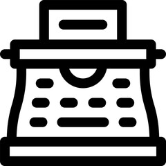 typewriter illustration on a white background     